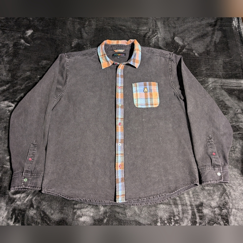 XL Teddy Fresh long sleeve button up shacket